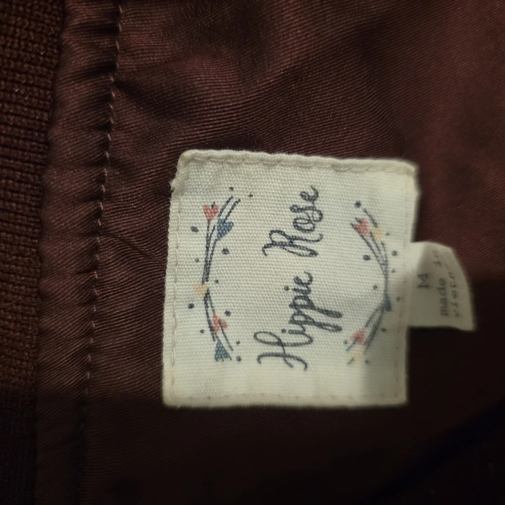 Hippie Rose Maroon Bomber Jacket with Gold Hardware - Picture 2 of 3